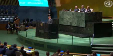 Батлан хамгаалахын сайд Н.Энхболд НҮБ-ын индрээс үг хэллээ